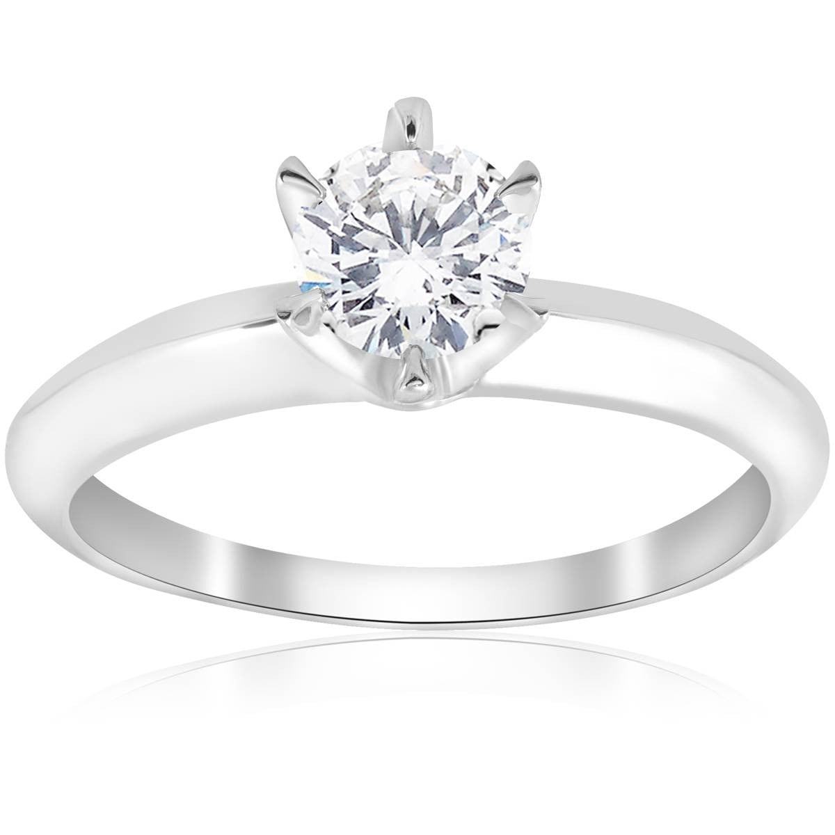 Bliss Diamond 1 2Ct Diamond Solitaire Engagement Ring White Gold