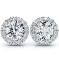 Bliss Diamond 2 1 2Ct Diamond Gold Lab Grown Halo Earrings