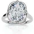 Bliss Diamond Certified 3Ct Sylva Elongated Cushion Diamond Engagement Ring Gold Lab Grown