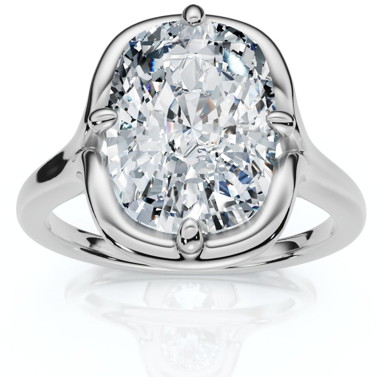 Bliss Diamond Certified 3Ct Sylva Elongated Cushion Diamond Engagement Ring Gold Lab Grown