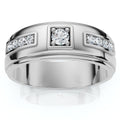 Bliss Diamond Mens 1 4Ct Matthew Diamond Wedding Ring Polished Gold Lab Grown