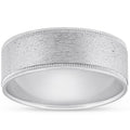 Bliss Platinum 8Mm Brushed Comfort Fit Ring Mens Wedding Band