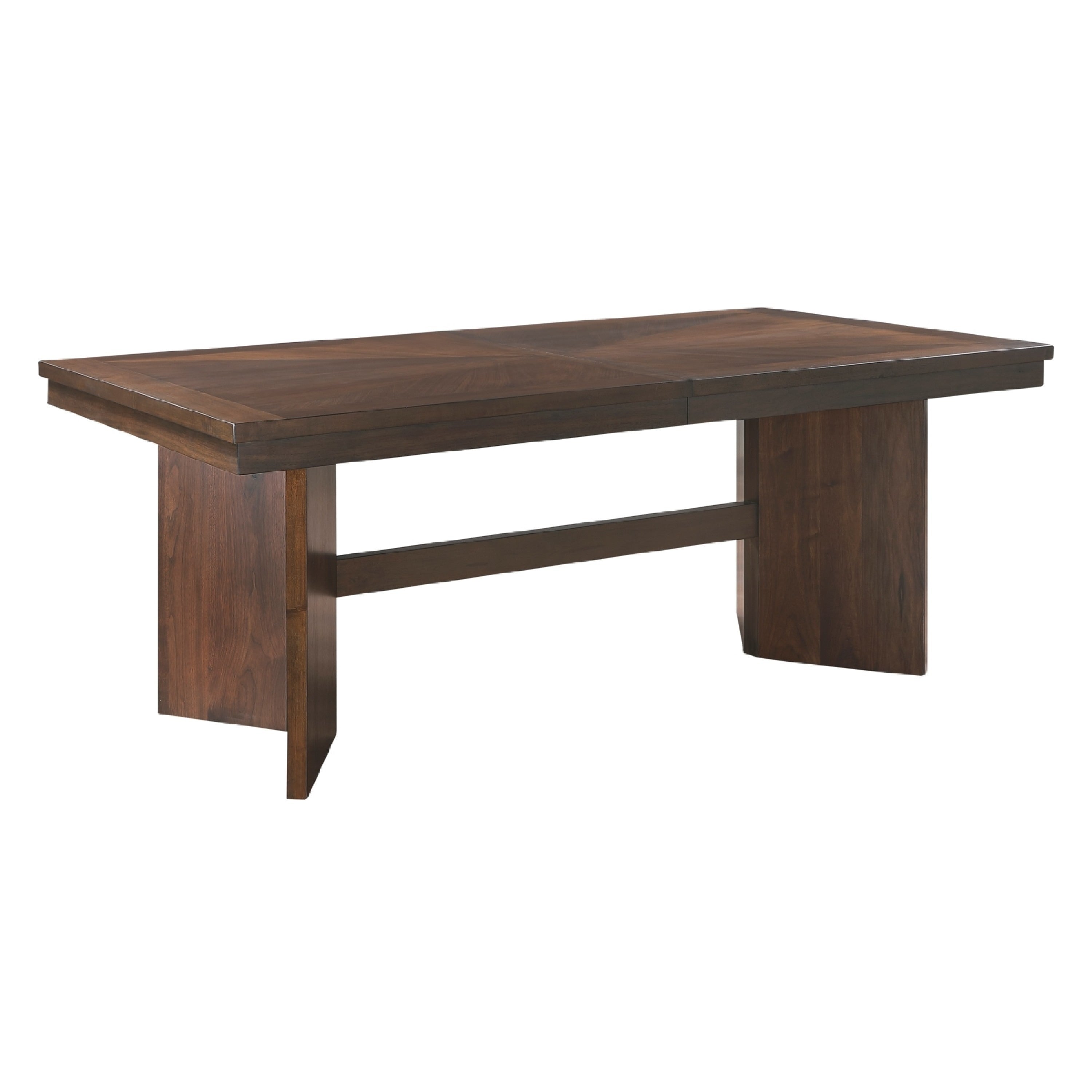 Bloi Dining Table 76 94 Inch Extendable Top Walnut Brown Trestle Base