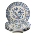 Bloomhouse 2 Time Oprahs Favorite Things Valencia Flor 4 Piece 10.75 Dinner Plate Set Stoneware Floral Decal Design