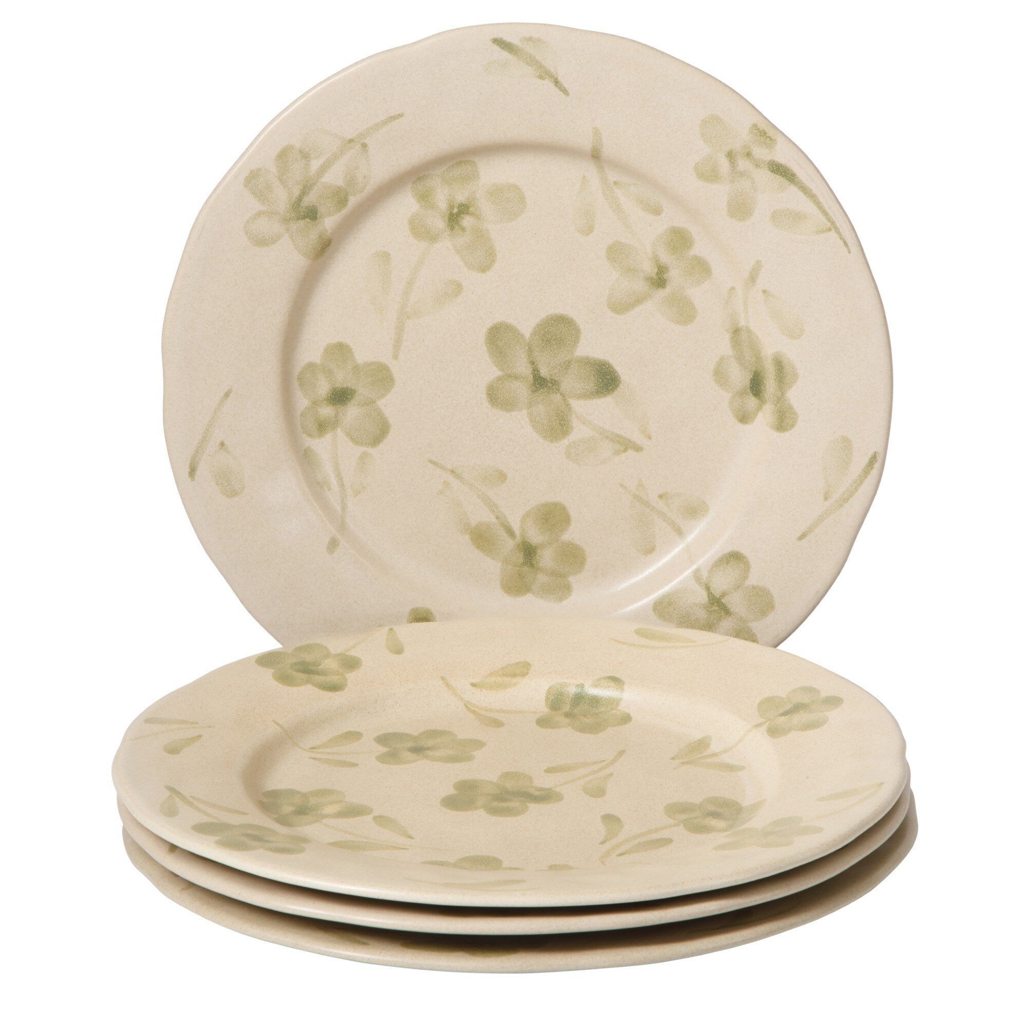 Bloomhouse 2 Time Oprahs Favorite Things Made In Portugal Porto Petals Floral Hand Painted 10.8 Inch Dinner Plates Set