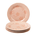 Bloomhouse Hand Painted 8.6 Inch Salad Plates Set Of 4 Porto Petals Floral Dessert Plates