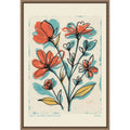 Blooming Sketches By Treechild Framed Canvas Wall Art