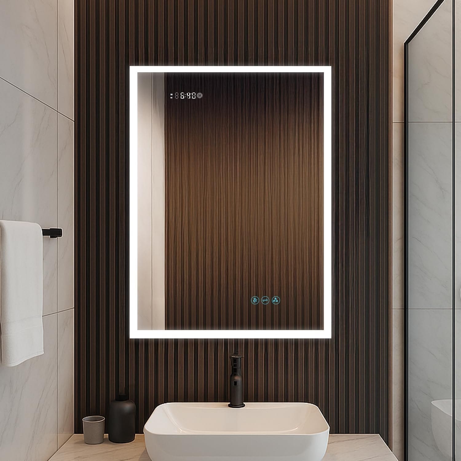 Led Medicine Cabinet With Lights Defogger Dimmer 3X Amplified Mirror Outlets Usb 24X32