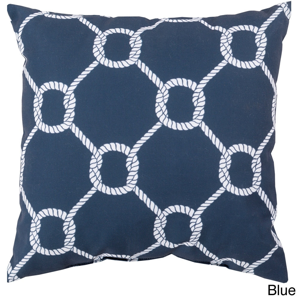 Sailors Circle Knot Indoor Outdoor Decorative Throw Pillow