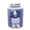 Blue And White Mini Tea Jar Lucky Boy