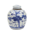 Blue And White Tiny Lid Mini Jar Plum Pine