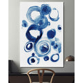 Blue Circle Study Iv Premium Gallery Wrapped Canvas