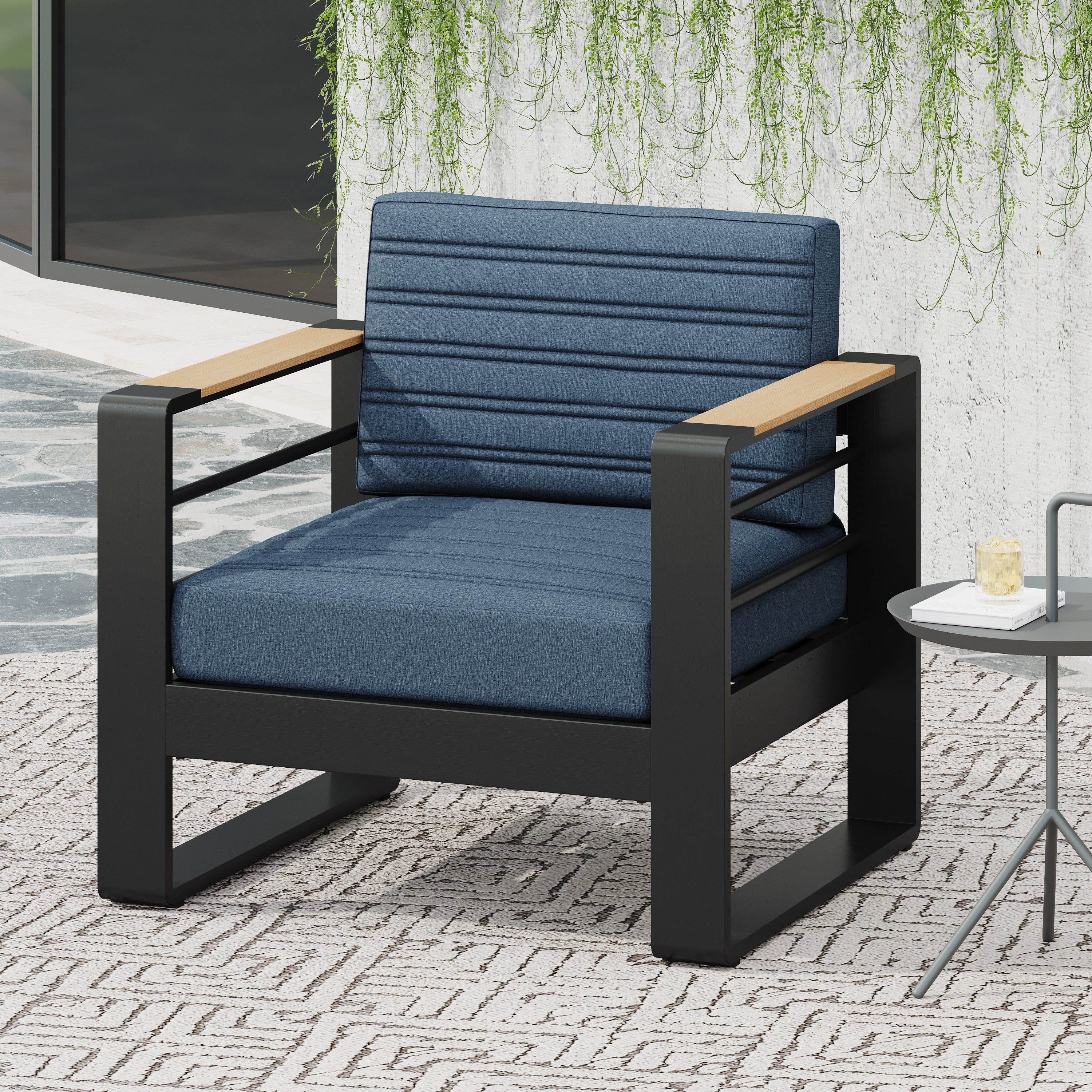Blue Club Chairs Reception Chair Side Chair With Cushions Upholstered Arm Chair Reading Chair Accent Chair