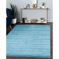 Blue Contemporary Urban Rug 10 X 14