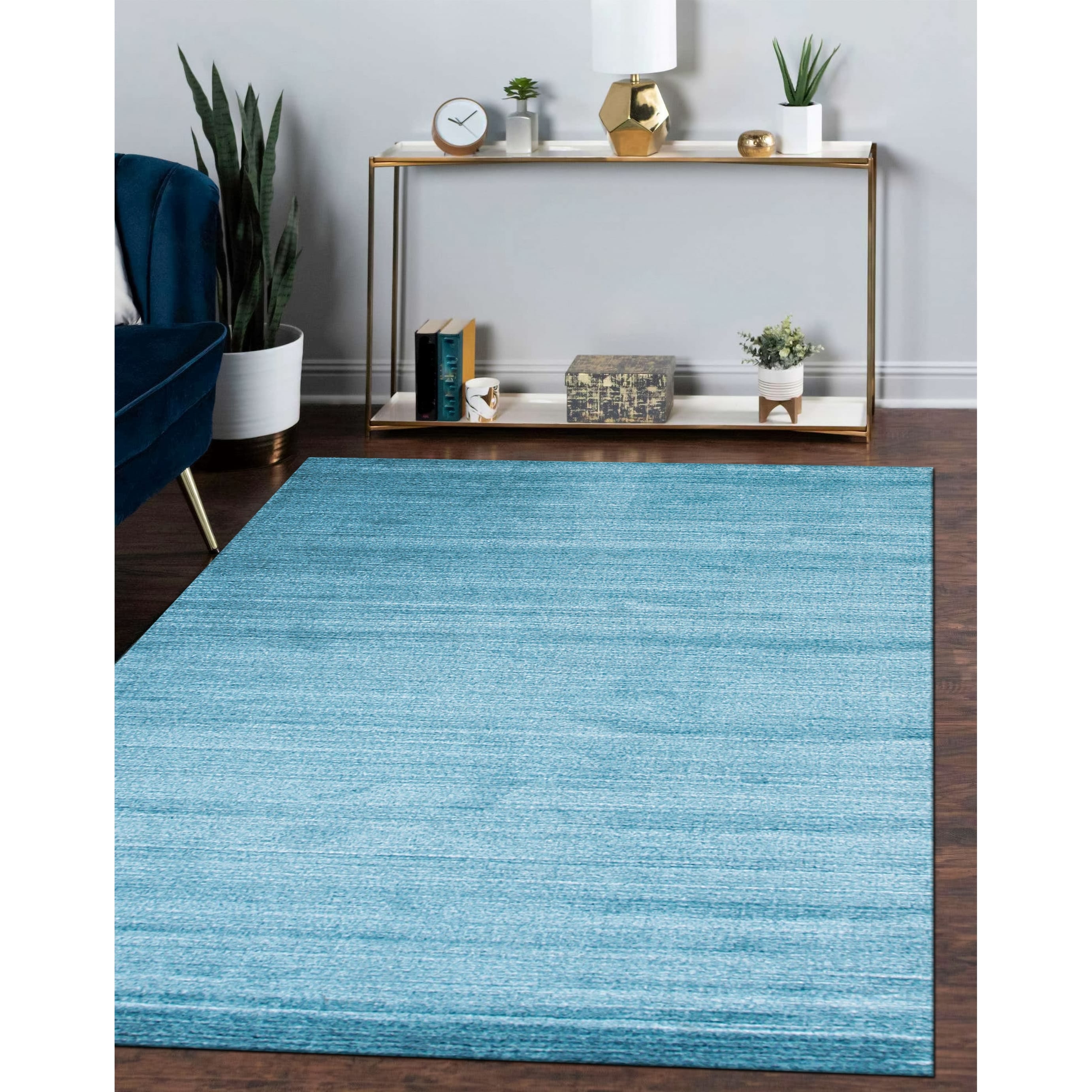 Blue Contemporary Urban Rug 10 X 14