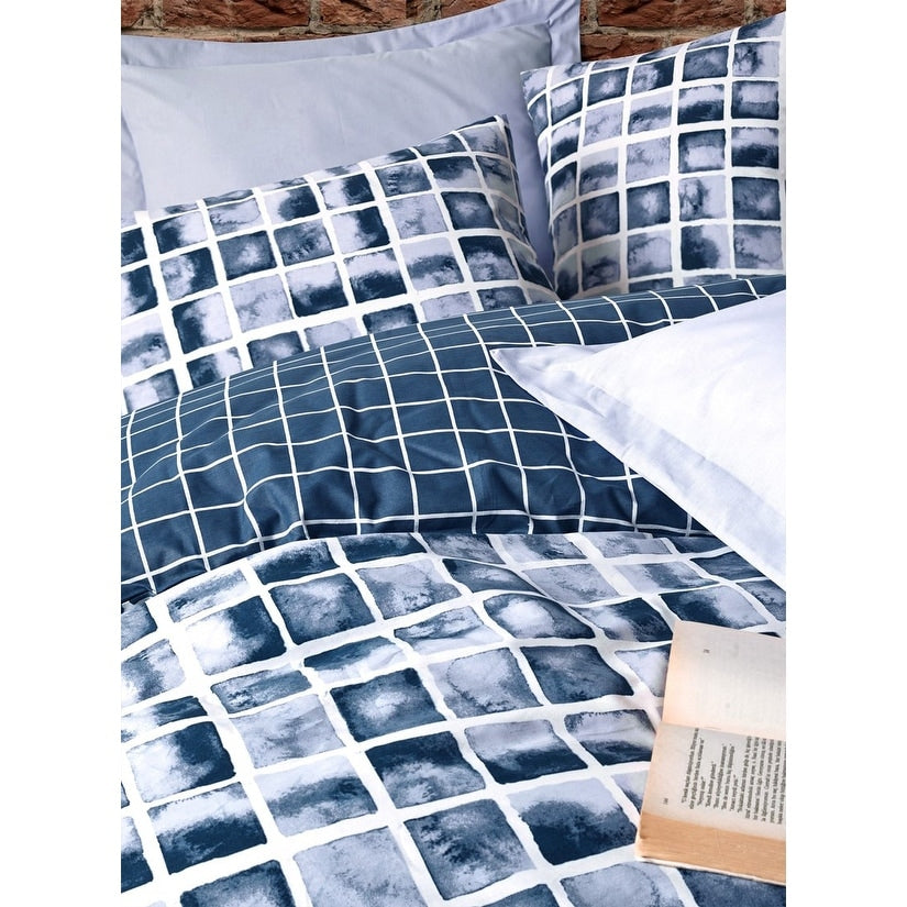 Blue Creation Full Size Duvet Cover Set 1 Duvet Cover 1 Fitted Sheet And 2 Pillowcases Hypoallergenic Breathable Bedding Set