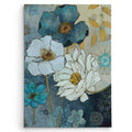 Wexford Home Blue Denim Gardenii Multicolored Canvas Wall Art