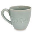 Blue Elephant Walk Celadon Ceramic Mug