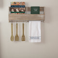 Vhc Brands Blue Cotton Muslin Farmhouse Stenciled Kitchen Towel
