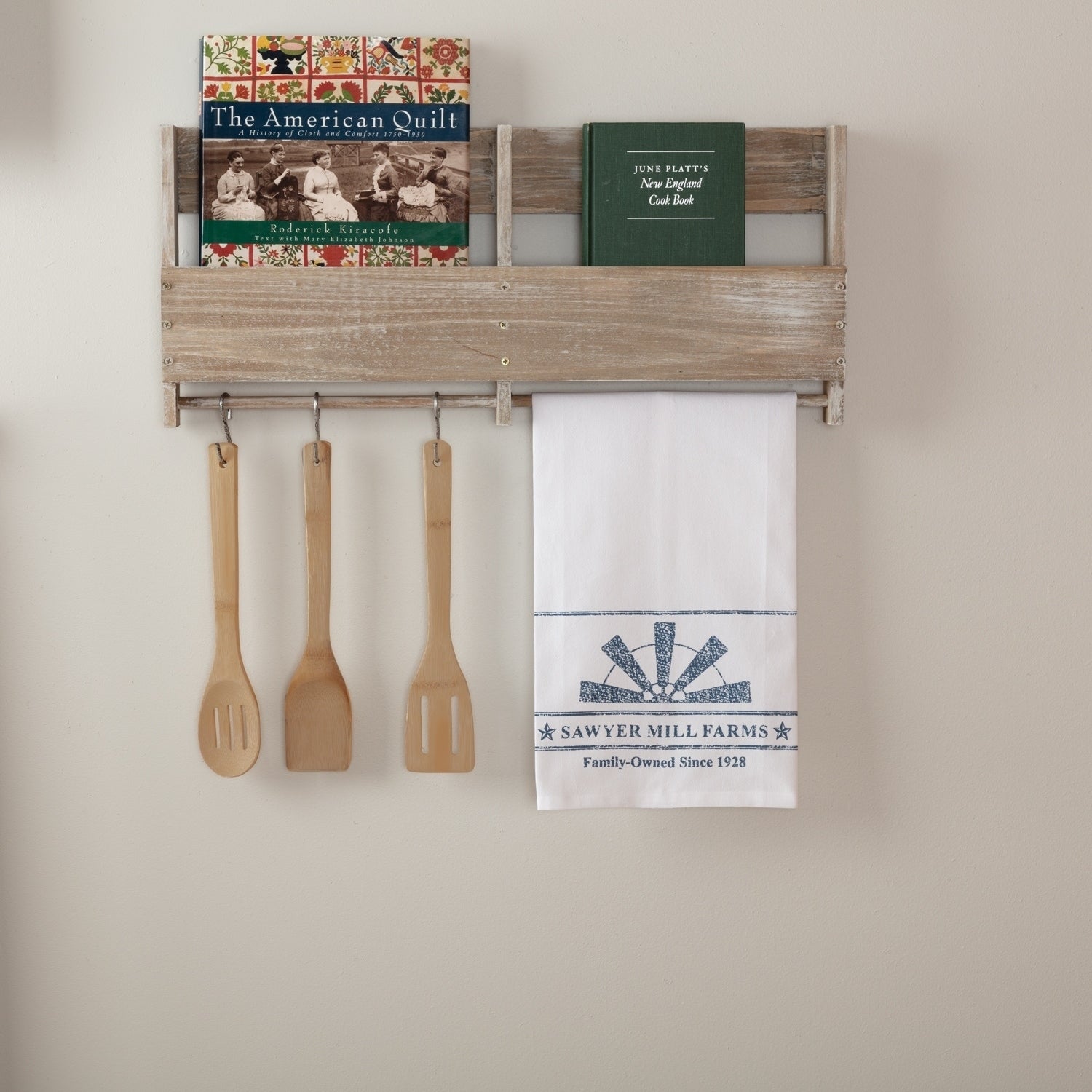 Vhc Farmhouse Tabletop Miller Farm Windmill Blade Blue Cotton Fabric Loop Graphic Print Stenciled Muslin Kitchen Towel