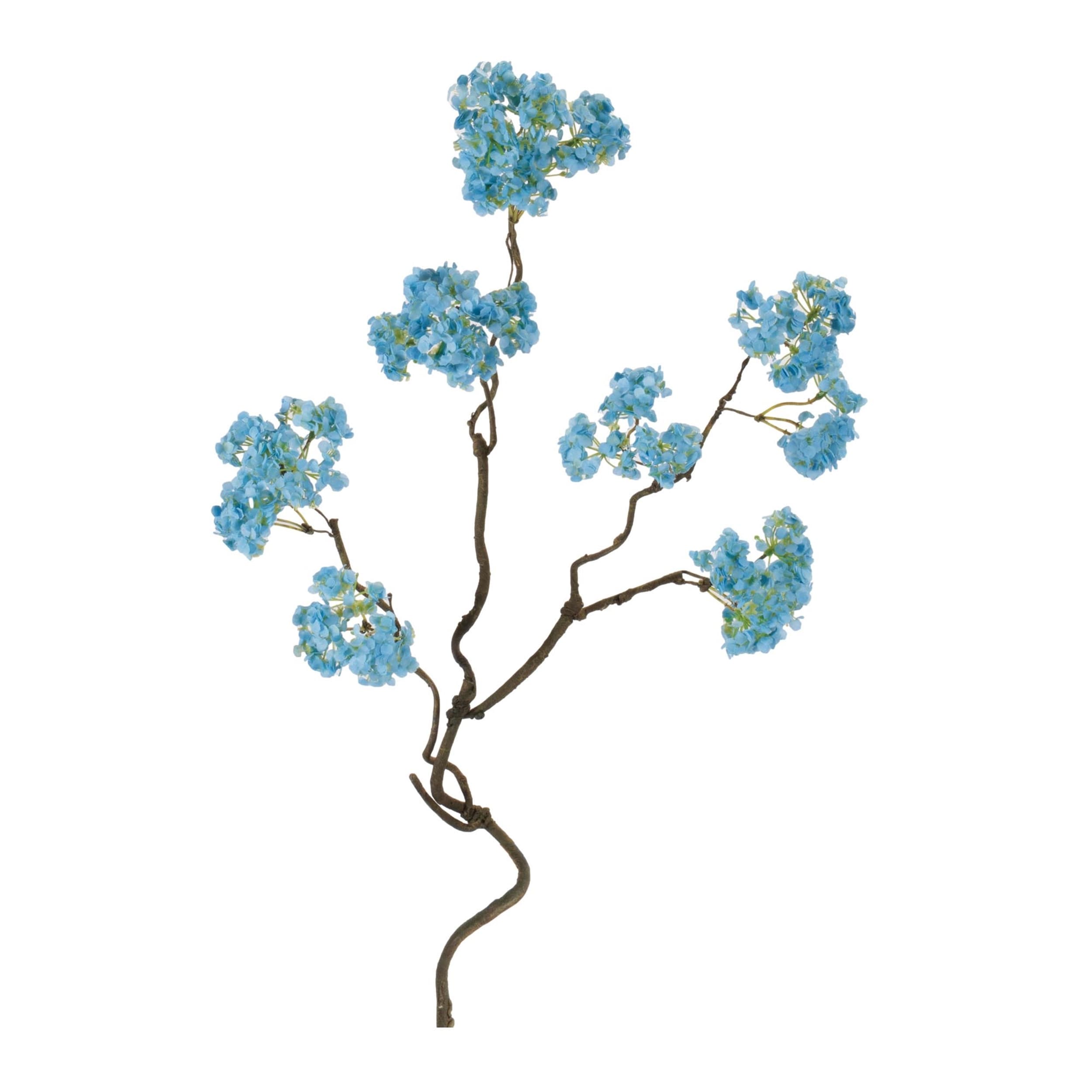 Blue Floral Twig Stem Set Of 4