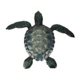 Blue Galvanized Metal Art Sea Turtle Wall Sculpture 19 Inch 16.5 X 19.25 X 0.25 Inches