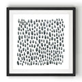 Blue Grey Tessera Ii Black Framed Print