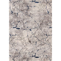 Blue Grey White Cracked Design Soft Polyester Rug