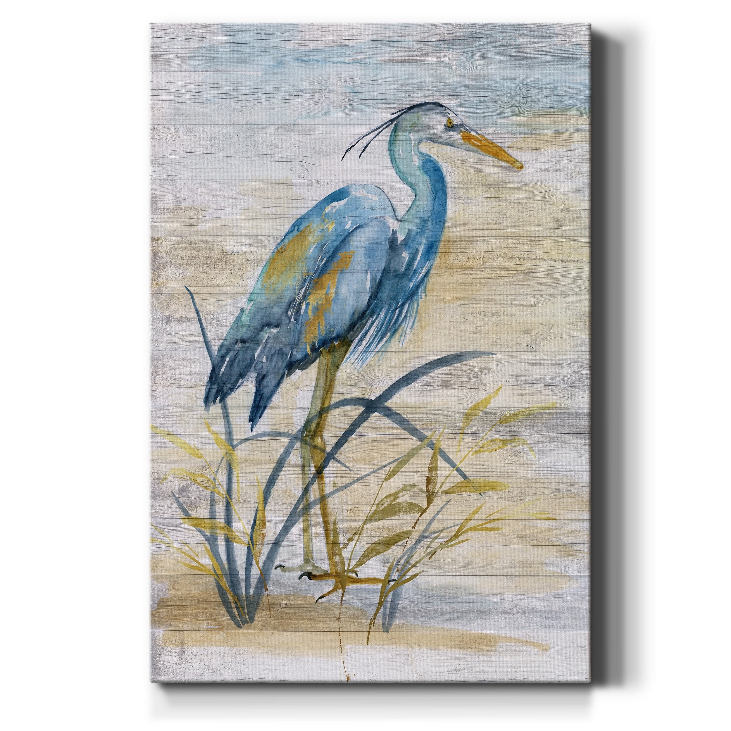 Blue Heron I Premium Gallery Wrapped Canvas Ready To Hang