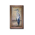 Blue Heron Ii By Patricia Pinto Bronze Gold Framed Canvas Art 28 In X 16 In Framed Size