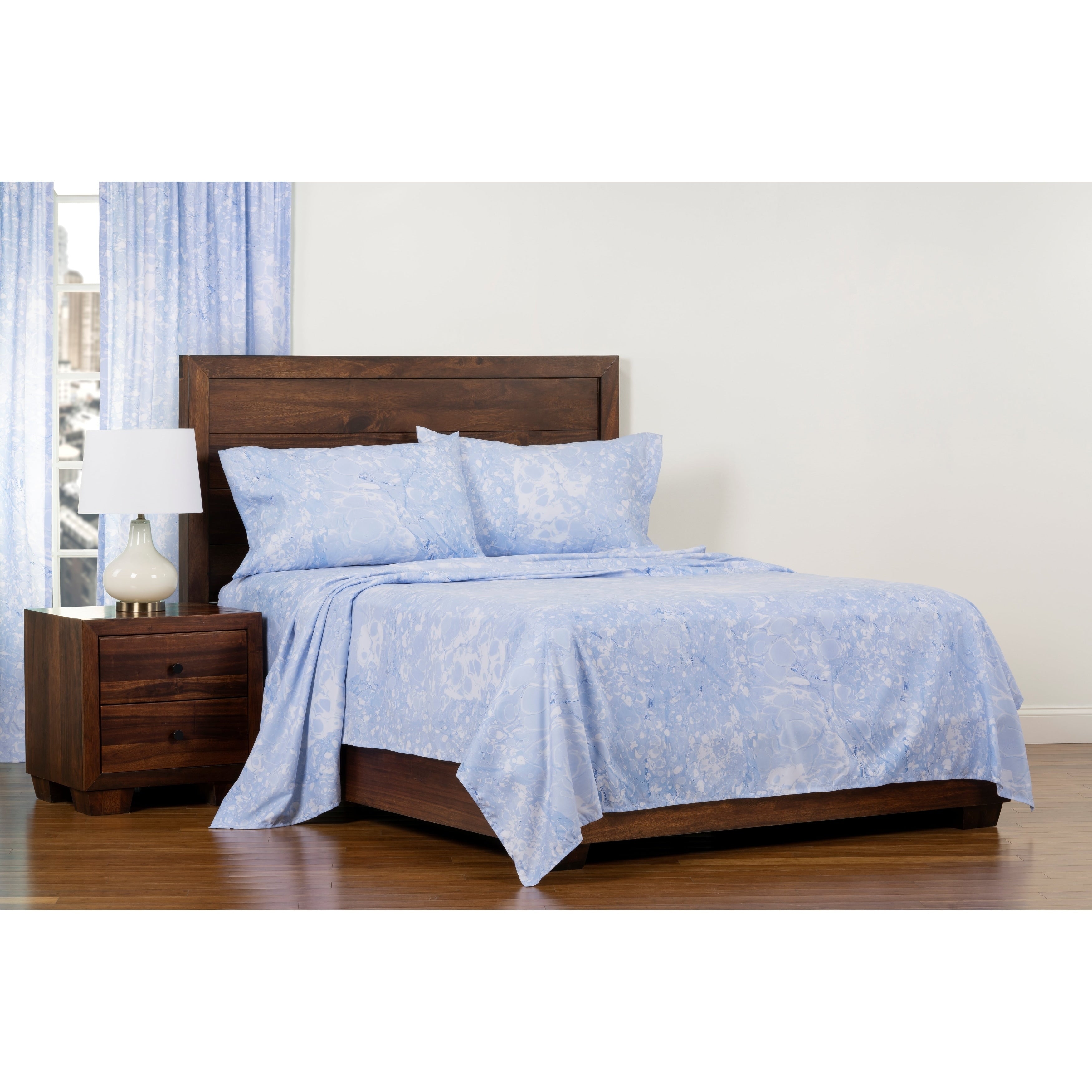 Blue Ice Full King Queen Twin Sheet Set