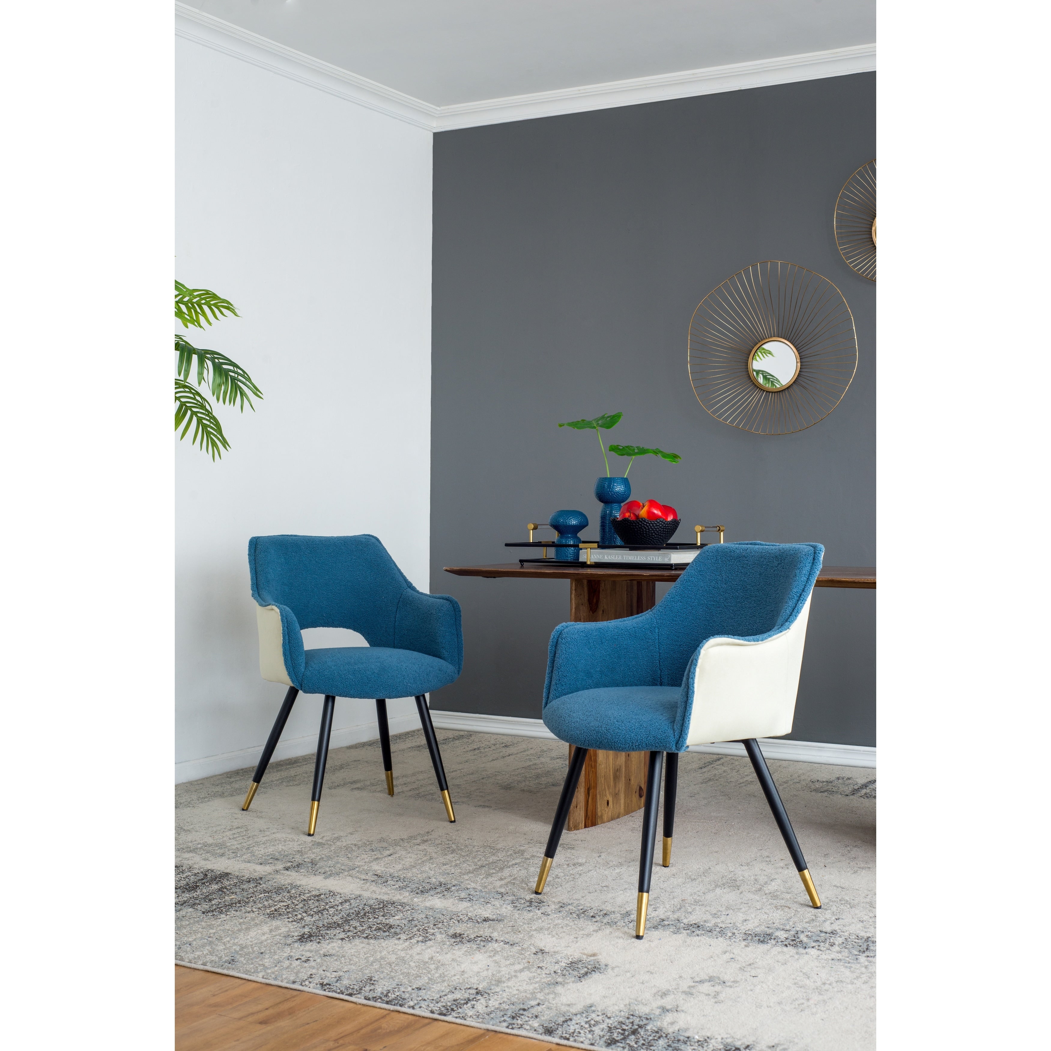 Blue Kitchen Chair Dining Chair Side Chair Modern Accent Chair Upholstered Chair Corner Chair Reading Chair