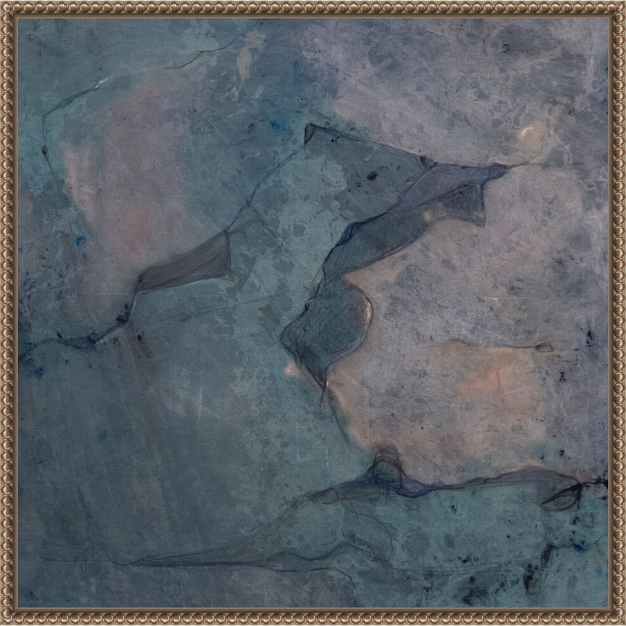 Blue Landscape By Marilina Marchica Framed Canvas Wall Art