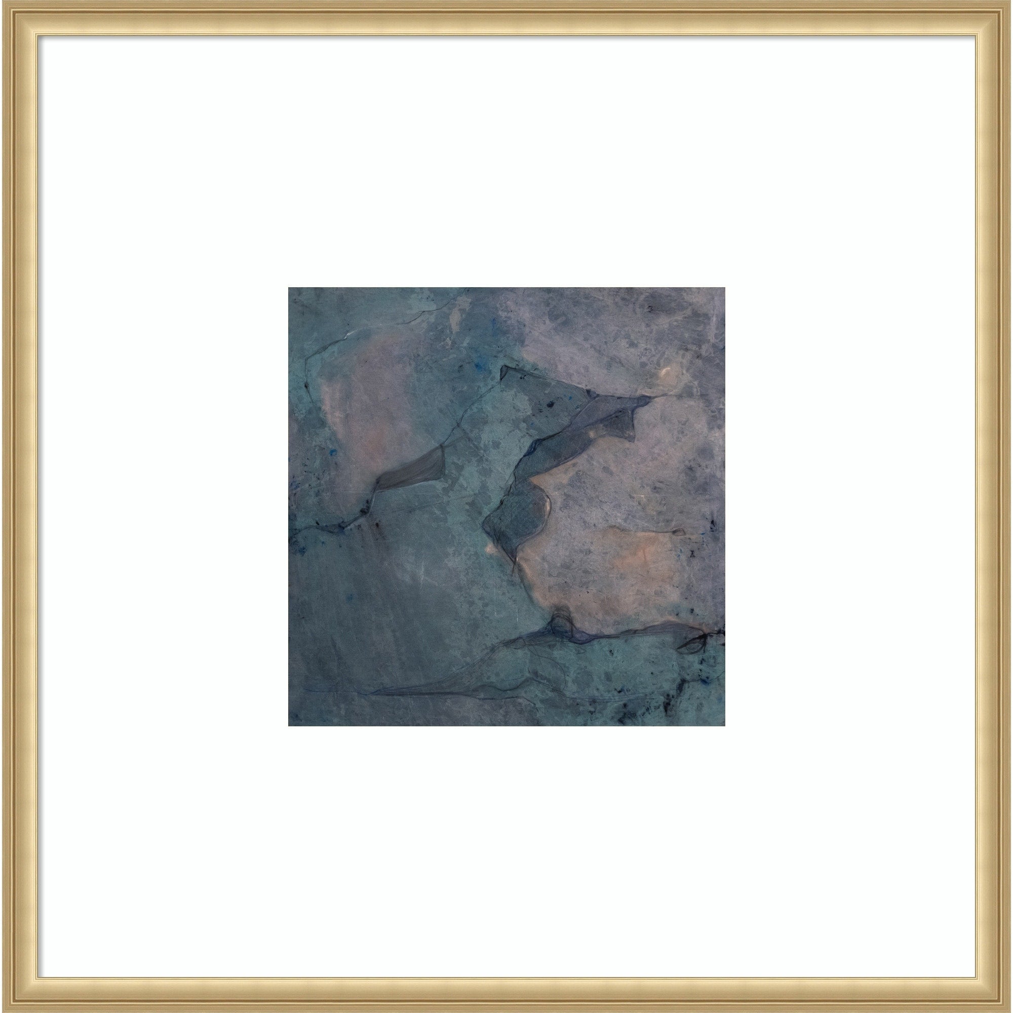 Blue Landscape By Marilina Marchica Wood Framed Wall Art Print