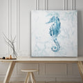 Blue Marble Seahorse Premium Gallery Wrapped Canvas 4 Sizes Available