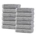 Blue Nile Mills Cotton Blend Medium Weight Solid Face Towels Washcloths Set Of 12