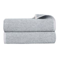 Blue Nile Mills Cotton Blend Medium Weight Solid Ribbed Design Bath Sheets Set Of 2