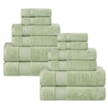 Blue Nile Mills Cotton Medium Weight Soft Absorbent 12 Piece Towel Set