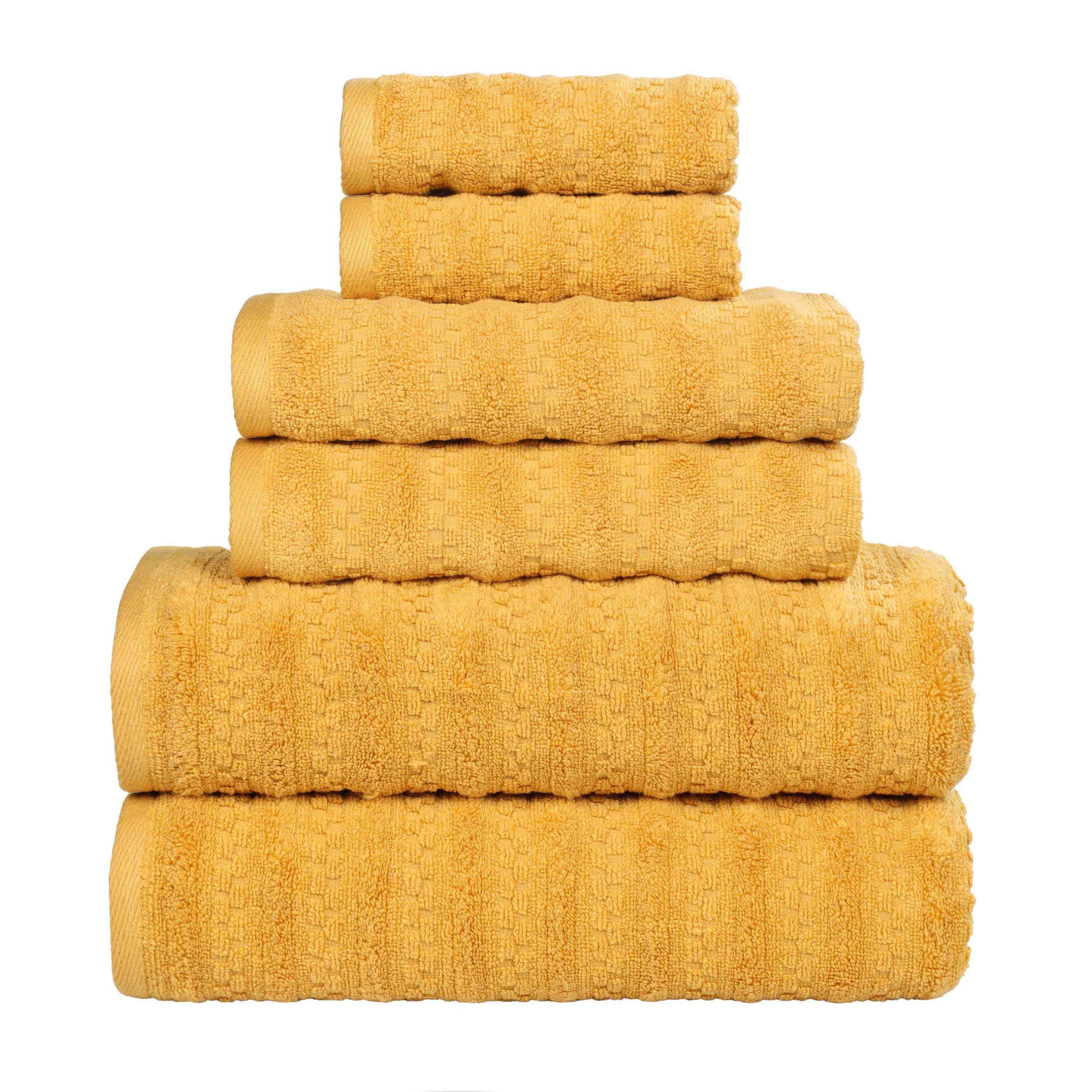 Blue Nile Mills Cotton Medium Weight Soft Absorbent 6 Piece Towel Set