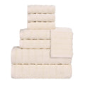 Blue Nile Mills Cotton Medium Weight Soft Absorbent 8 Piece Towel Set