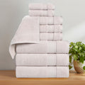 Blue Nile Mills Cotton Medium Weight Soft Absorbent 9 Piece Towel Set