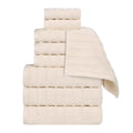 Blue Nile Mills Cotton Medium Weight Soft Absorbent 9 Piece Towel Set