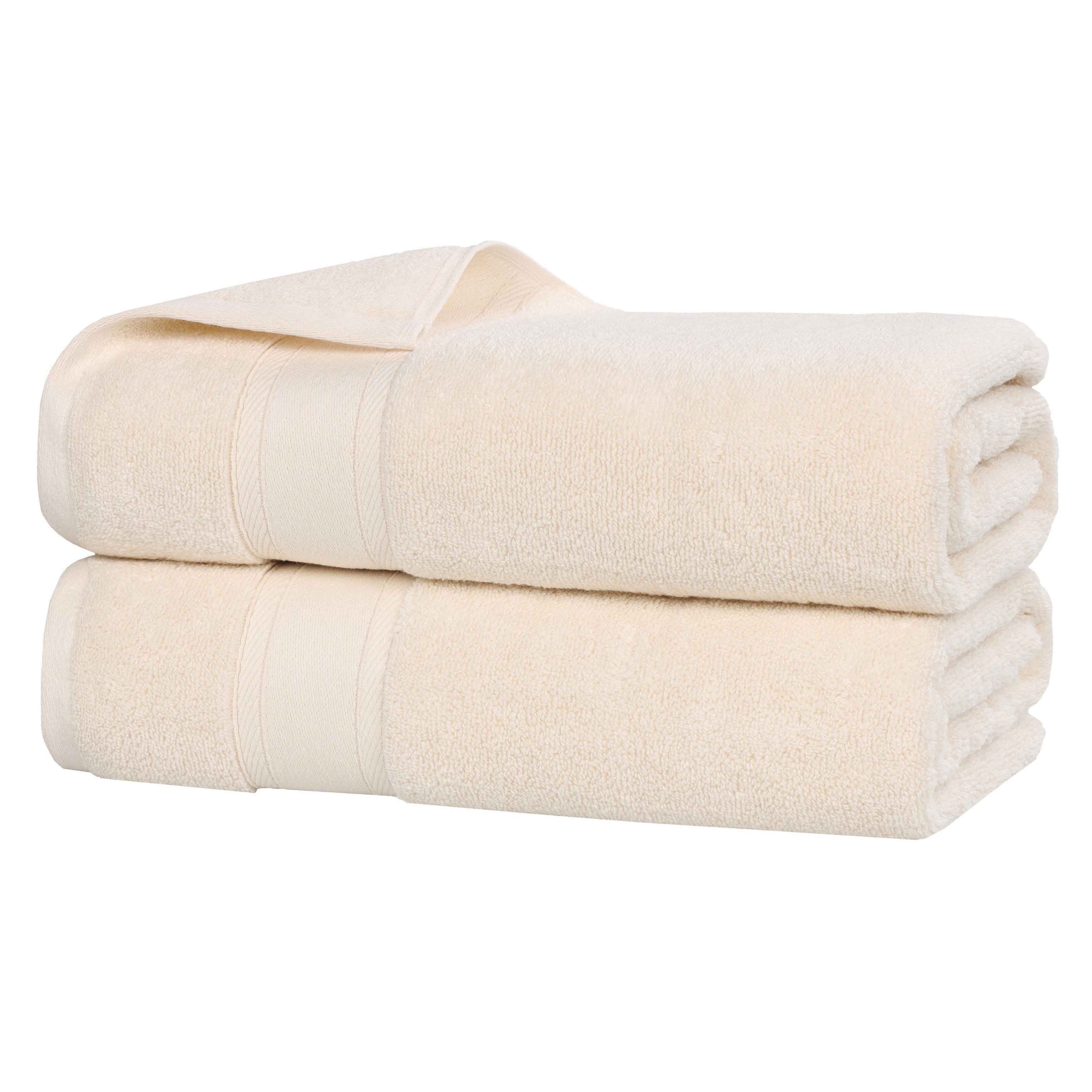 Blue Nile Mills Cotton Medium Weight Soft Absorbent Bath Sheets Set Of 2