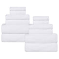 Blue Nile Mills Cotton Medium Weight Solid Waffle Textured 12 Piece Towel Set