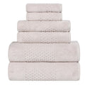 Blue Nile Mills Cotton Medium Weight Solid Waffle Textured 6 Piece Towel Set