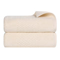 Blue Nile Mills Cotton Medium Weight Solid Waffle Textured Bath Towels Set Of 2