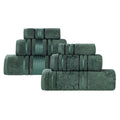 Blue Nile Mills Cotton Solid And Jacquard Elegant Floral Absorbent 6 Piece Assorted Towel Set