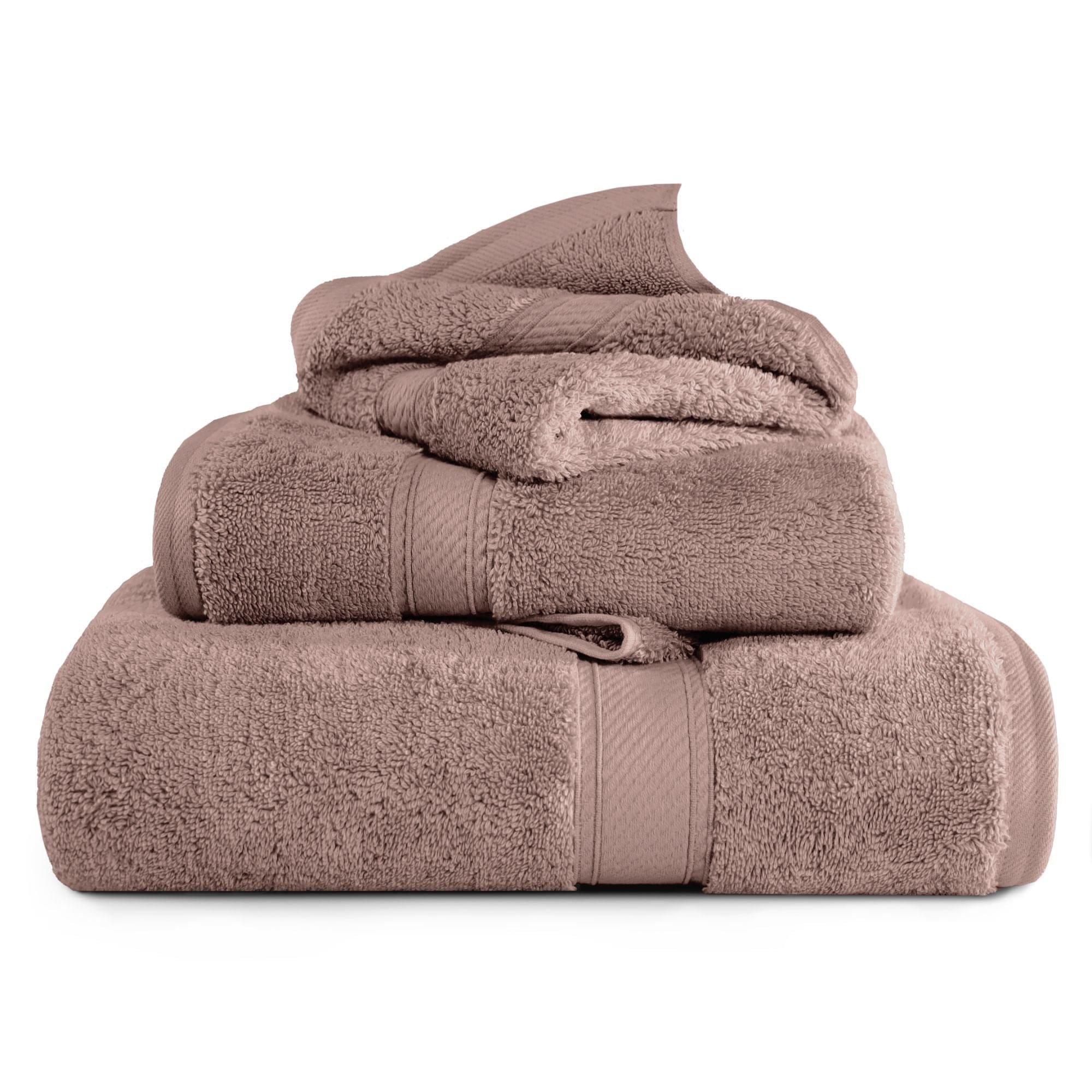 Blue Nile Mills Luxury 3 Piece Egyptian Cotton Towel Set Thick Absorbent Bathroom Towels