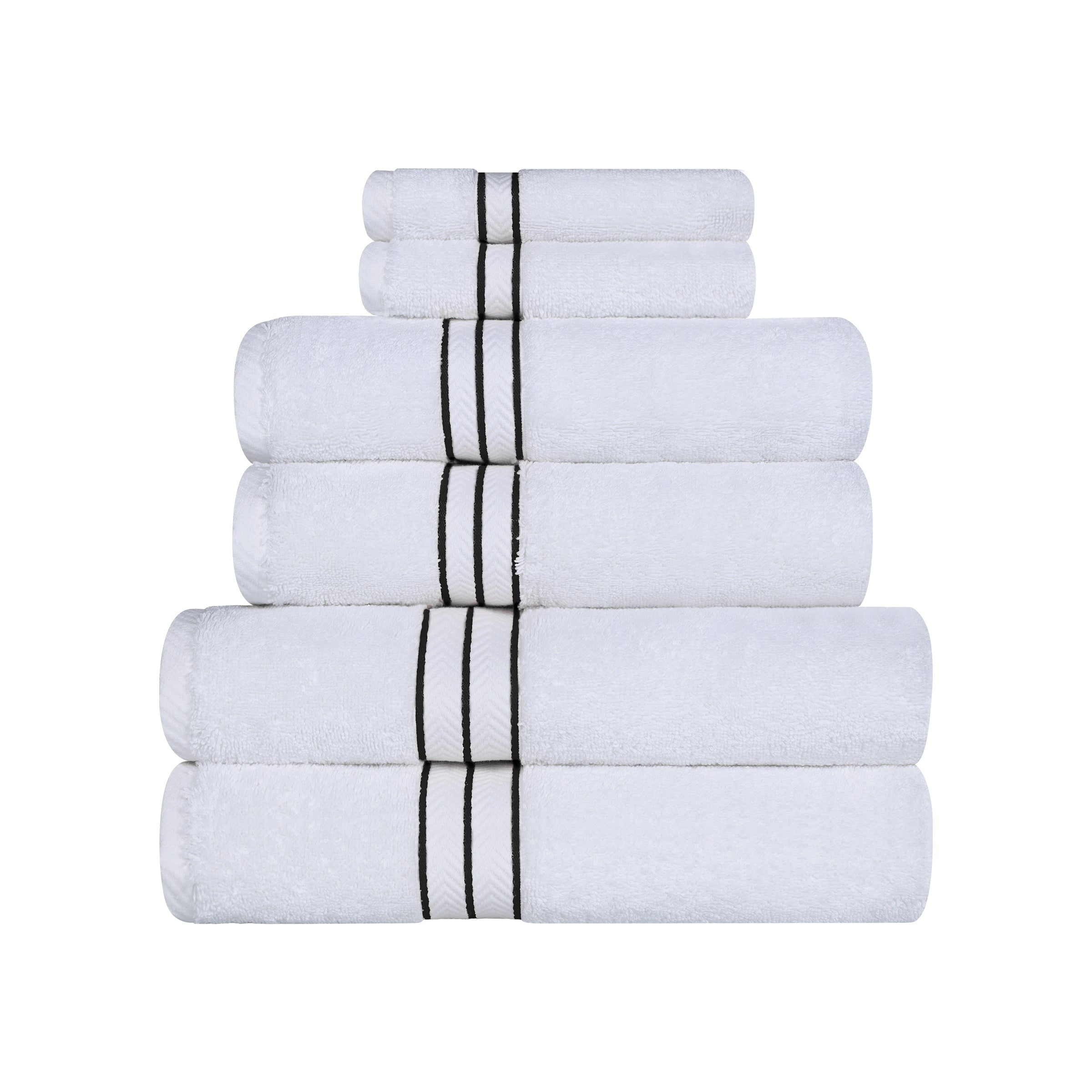 Blue Nile Mills Hotel Turkish Cotton 6 Pc Towel Set Ultra Plush Luxury Weight