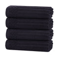 Blue Nile Mills Modern Ribbed Cotton Quick Dry Hand Towel Set Of 4
